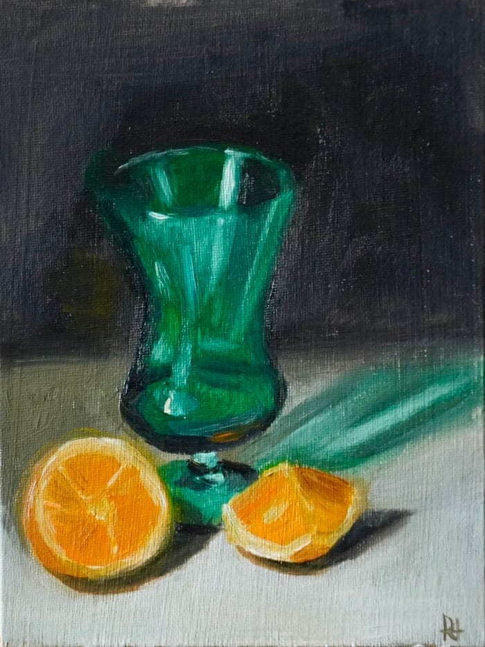 Orange and glass